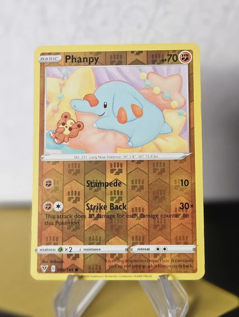 Phanpy 086/185 Pokemon TCG Reverse Holo Rare